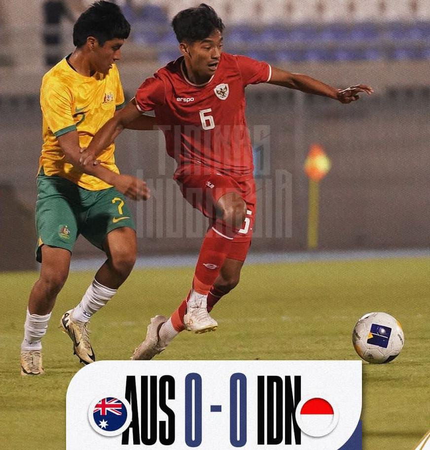 Hasil Akhir Timnas Indones U17 Melawan Australia pada Kualifikasi Piala Asia U17 (27/10/2024) malam