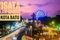 6 Tempat Wisata Malam Gratis di Batu yqng Wajib Dikunjungi Wisatawan