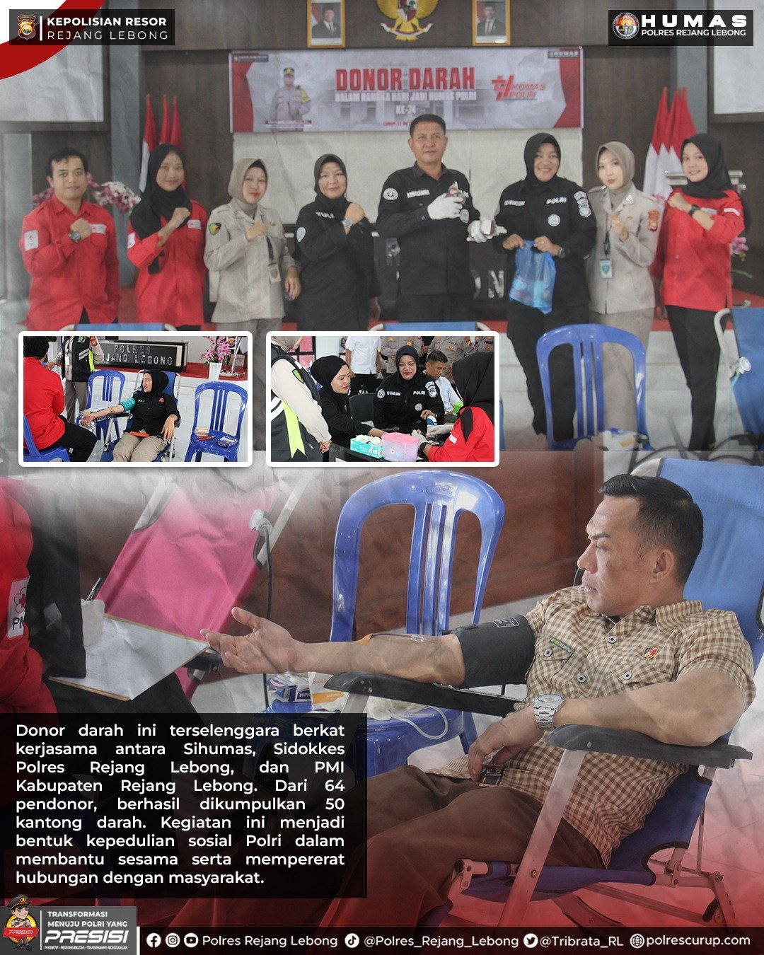 Donor Darah Polres Rejang Lebong